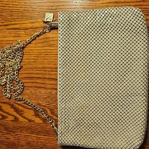 Whiting & Davis Elegant Bone Mesh Clutch